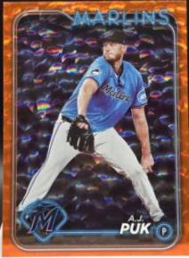 A.J. Puk [Orange Crackle Foilboard] #US330