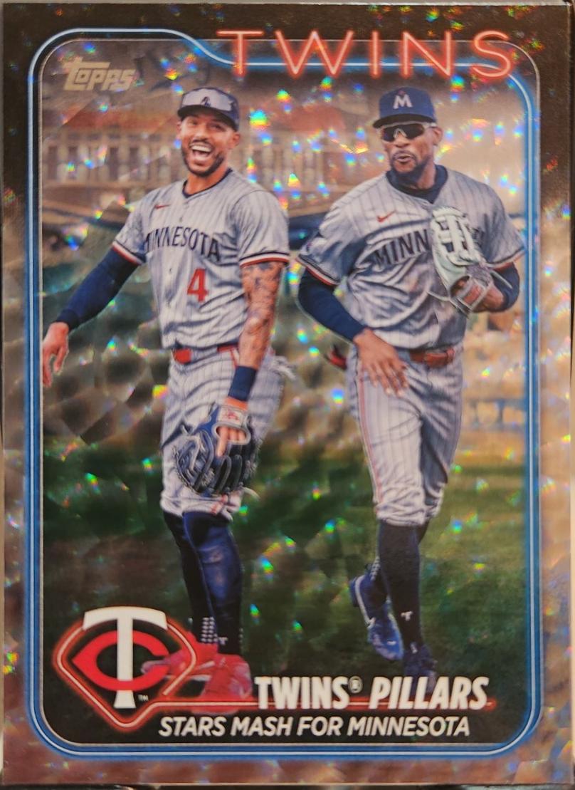 Byron Buxton & Carlos Correa [Silver Crackle Foilboard] #US289