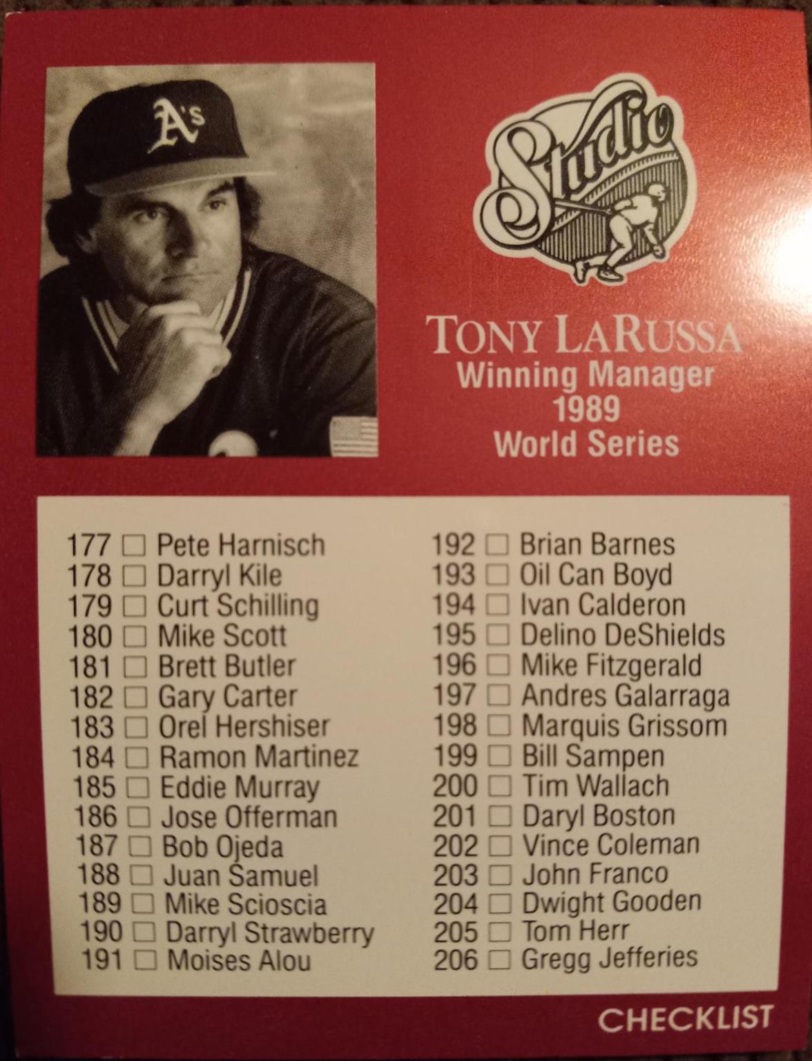 Checklist [Tony Larussa] #263