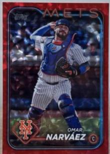 Omar Narvaez [Red Crackle Foilboard] #US173