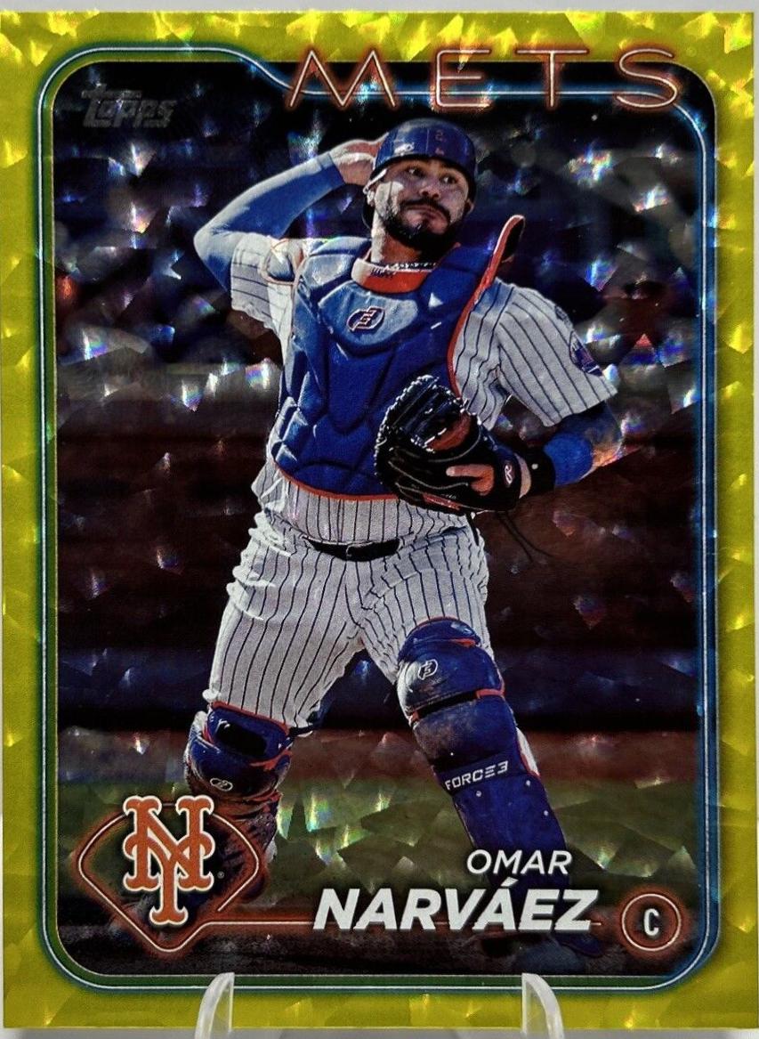 Omar Narvaez [Yellow Crackle Foilboard] #US173