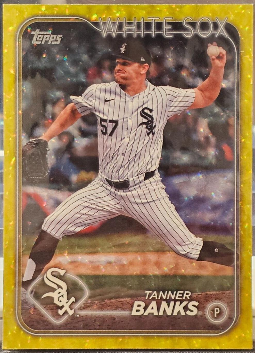 Tanner Banks [Yellow Crackle Foilboard] #US129