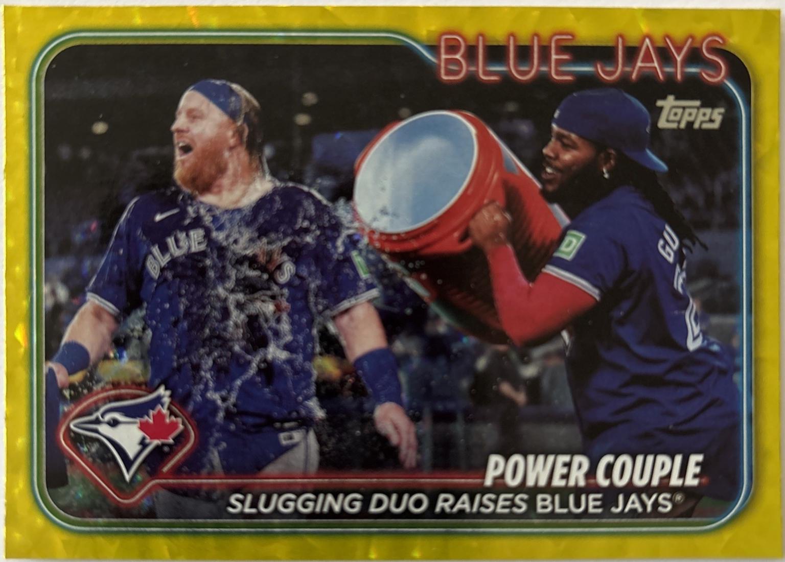 Vladimir Guerrero Jr. & Justin Turner [Yellow Rainbow Foil] #US63