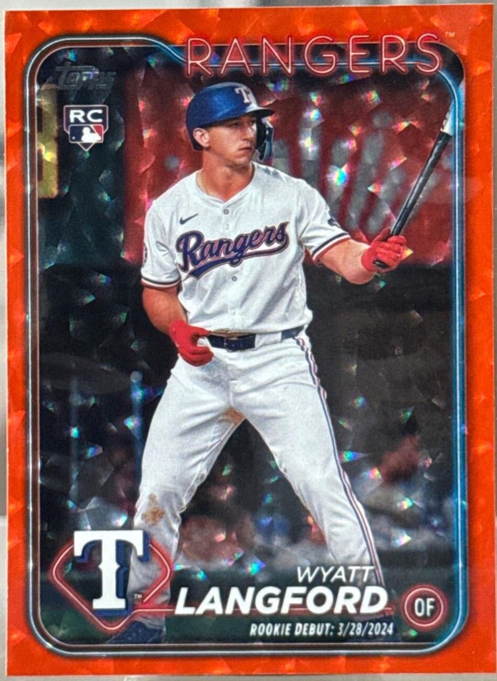 Wyatt Langford [Orange Crackle Foilboard] #US341