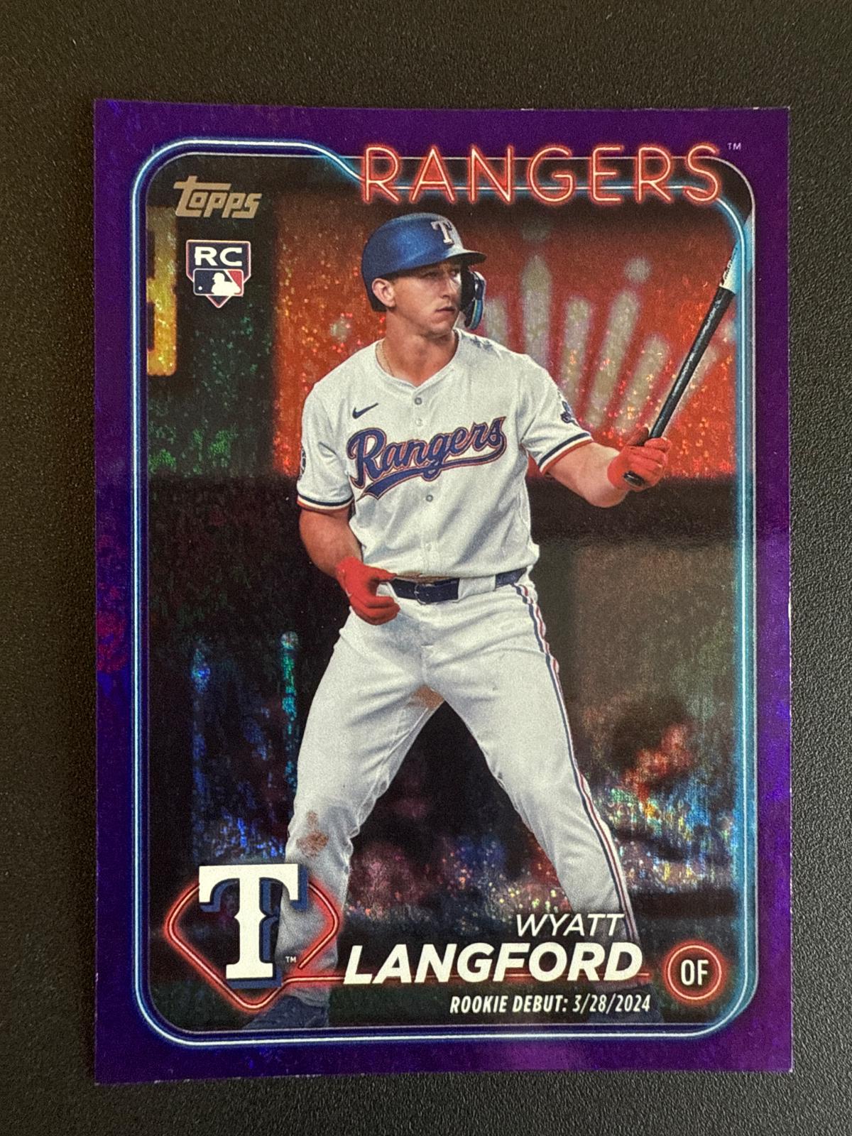 Wyatt Langford [Purple Foilboard] #US341