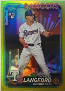 Wyatt Langford [Yellow Rainbow Foil] #US341