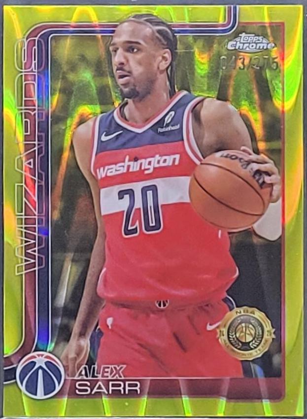 Alex Sarr [Yellow Basketball Refractor] #218