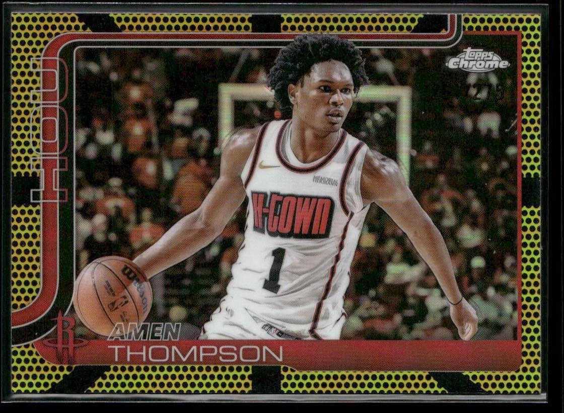 Amen Thompson [Yellow Basketball Refractor] #17