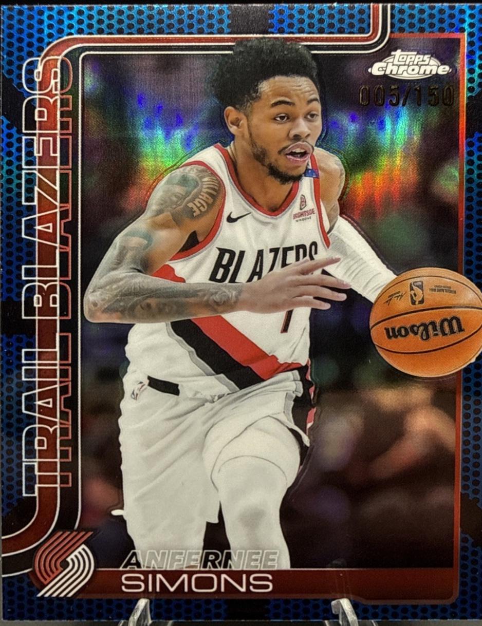 Anfernee Simons [Blue Basketball Refractor] #122
