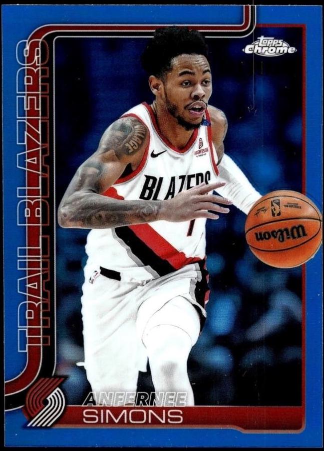 Anfernee Simons [Blue Refractor] #122
