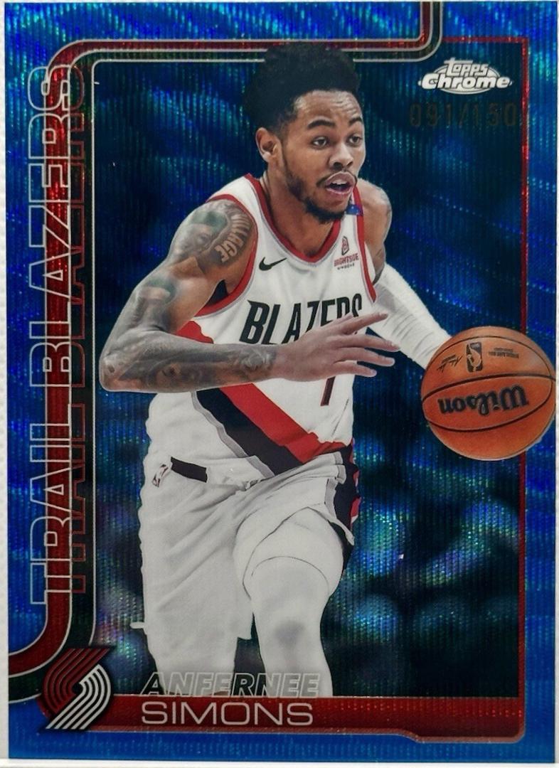 Anfernee Simons [Blue Wave Refractor] #122