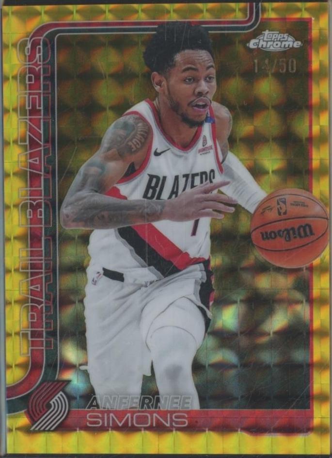 Anfernee Simons [Gold Geometric Refractor] #122