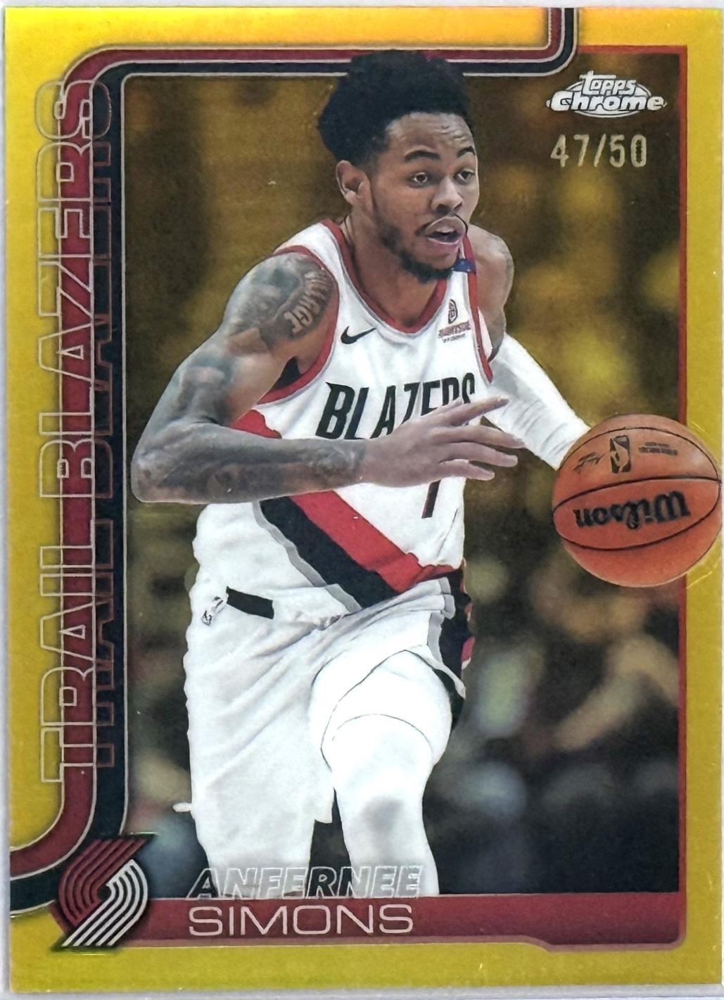 Anfernee Simons [Gold Refractor] #122