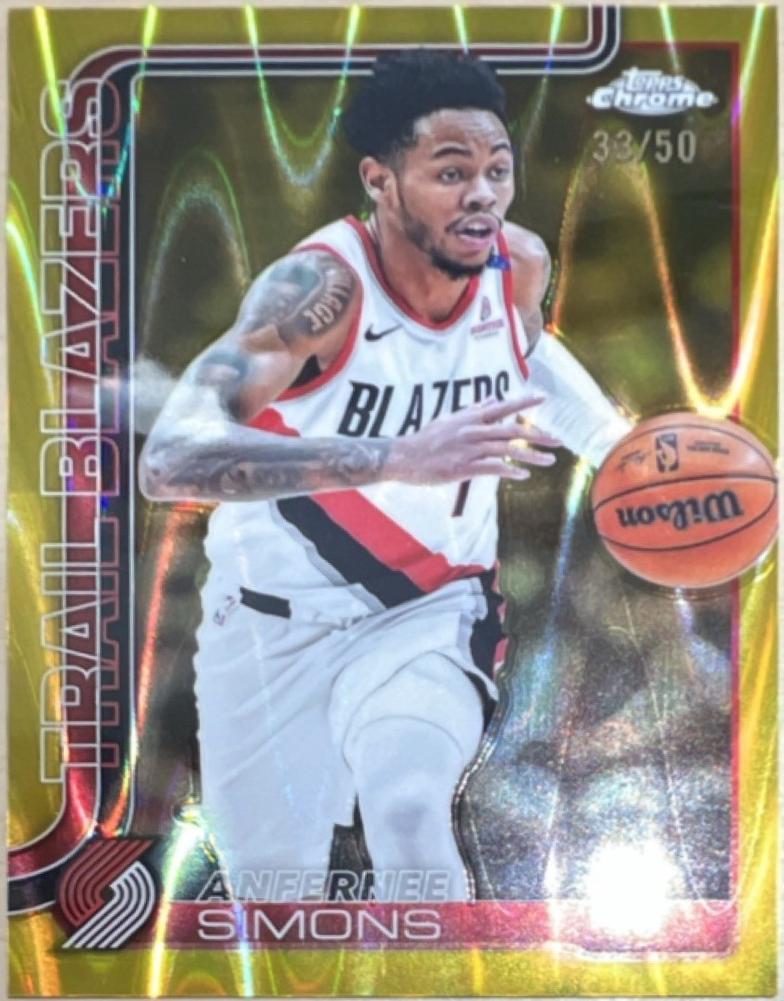 Anfernee Simons [Gold Wave Refractor] #122