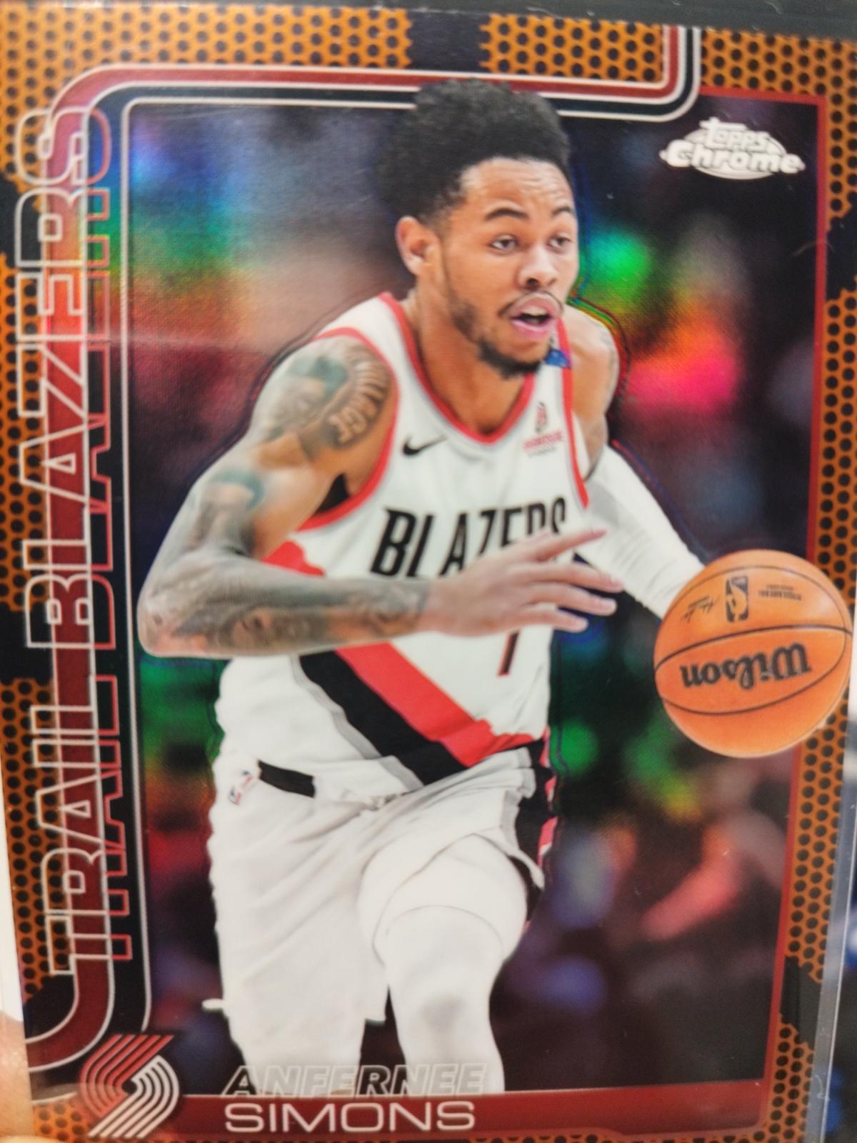 Anfernee Simons [Orange Basketball Refractor] #122