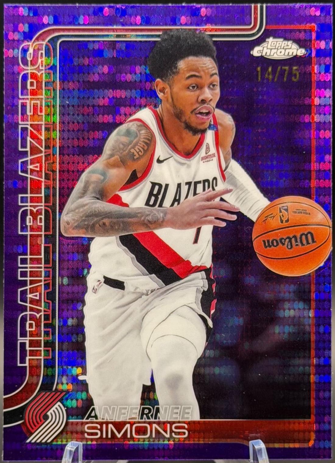 Anfernee Simons [Purple Basketball Refractor] #122