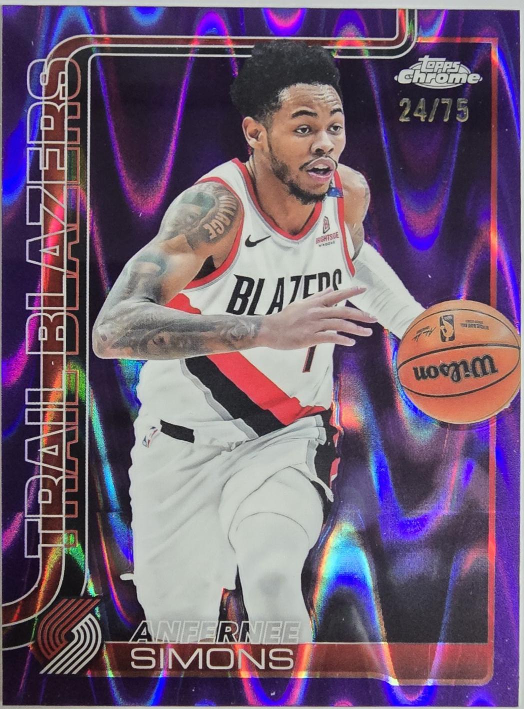 Anfernee Simons [Purple Wave Refractor] #122