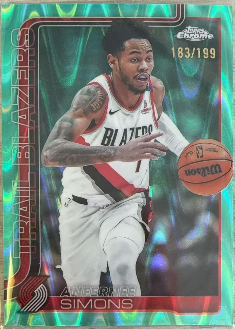 Anfernee Simons [RayWave Aqua Refractor] #122