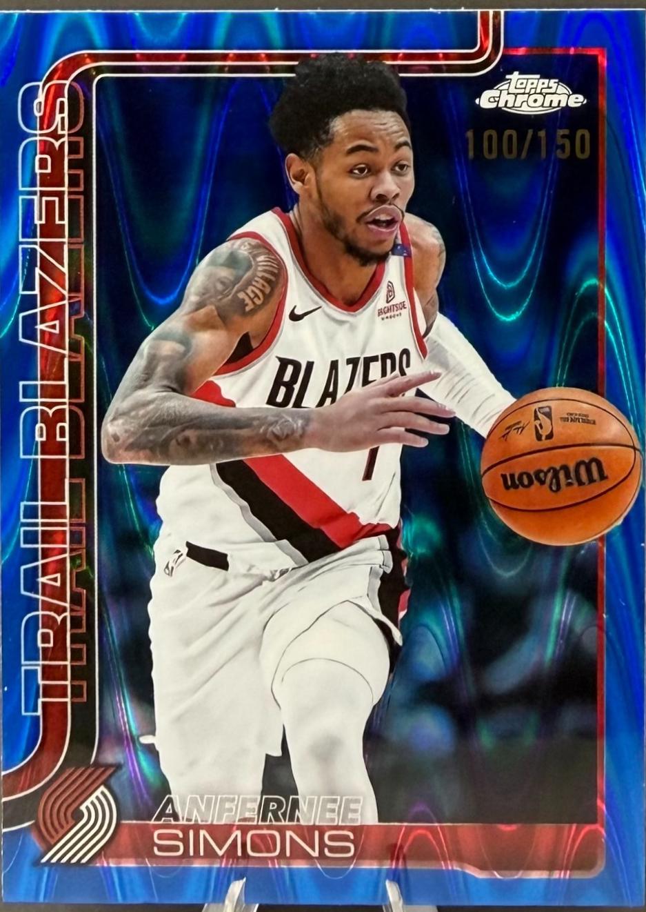 Anfernee Simons [RayWave Blue Refractor] #122