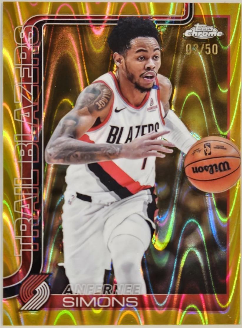 Anfernee Simons [RayWave Gold Refractor] #122