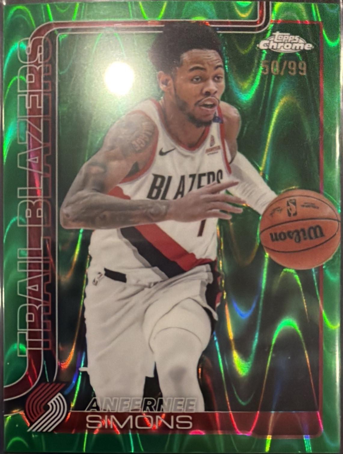 Anfernee Simons [RayWave Green Refractor] #122