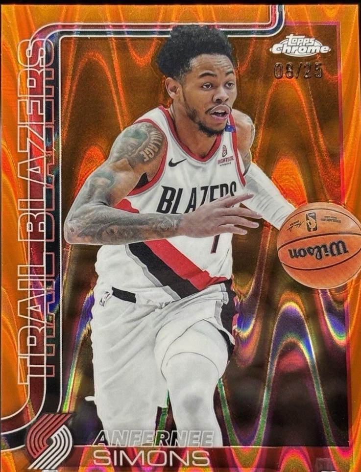 Anfernee Simons [RayWave Orange Refractor] #122