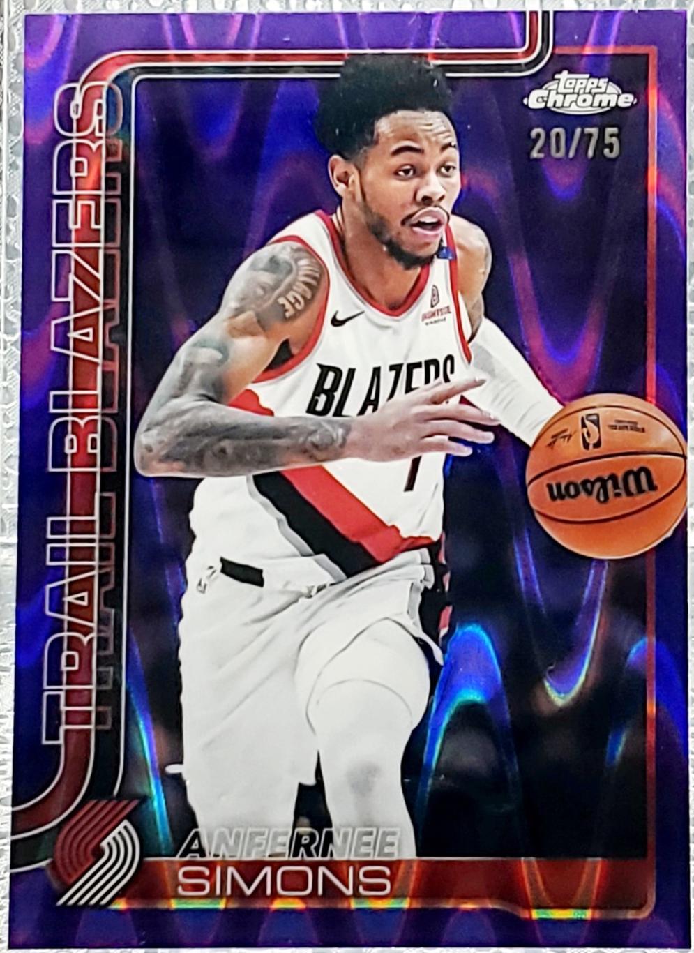 Anfernee Simons [RayWave Purple Refractor] #122