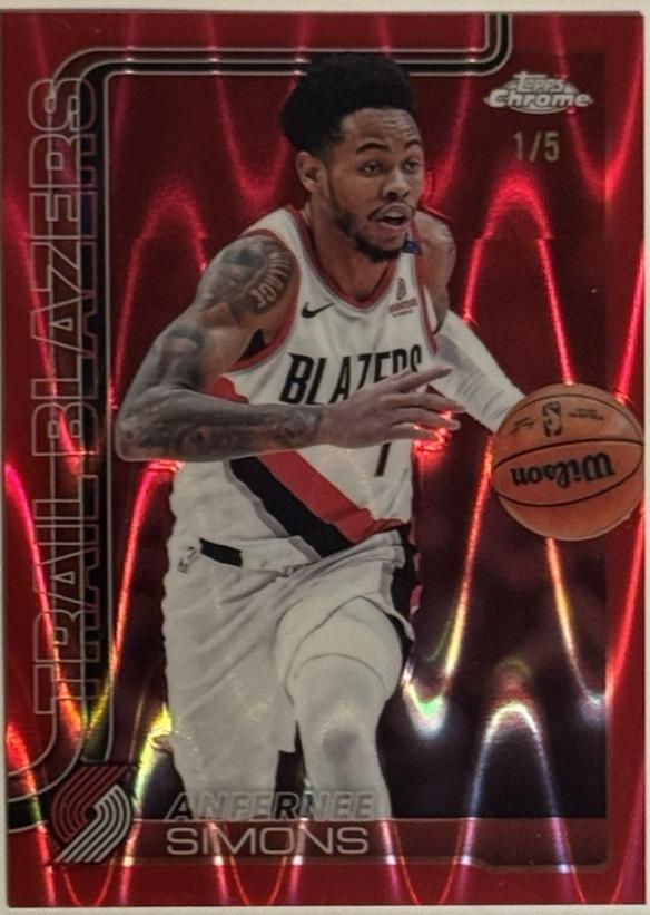 Anfernee Simons [RayWave Red Refractor] #122