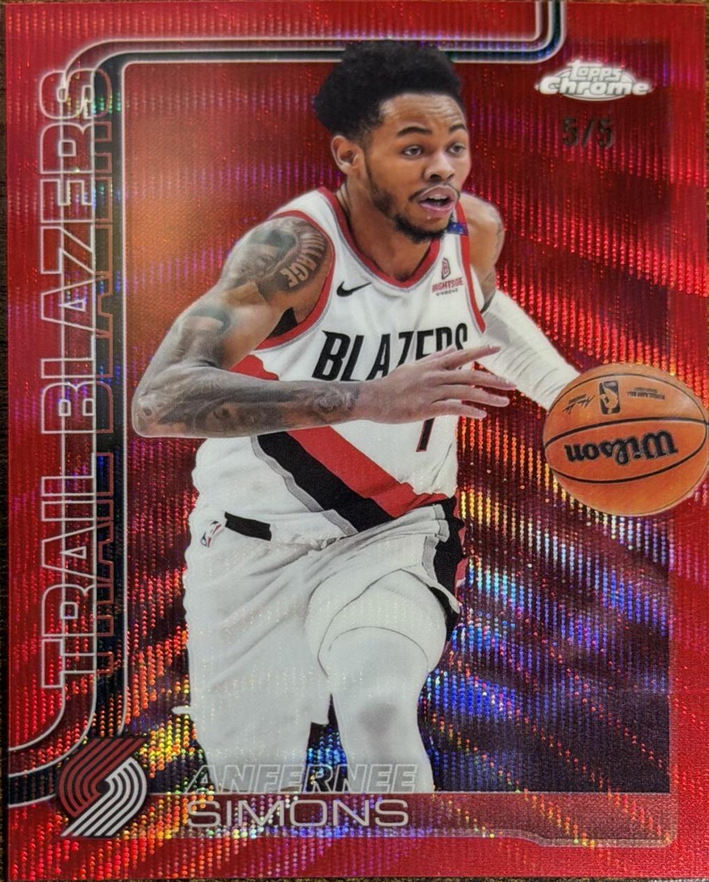 Anfernee Simons [Red Wave Refractor] #122