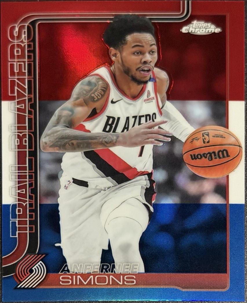 Anfernee Simons [Red White Blue Refractor] #122