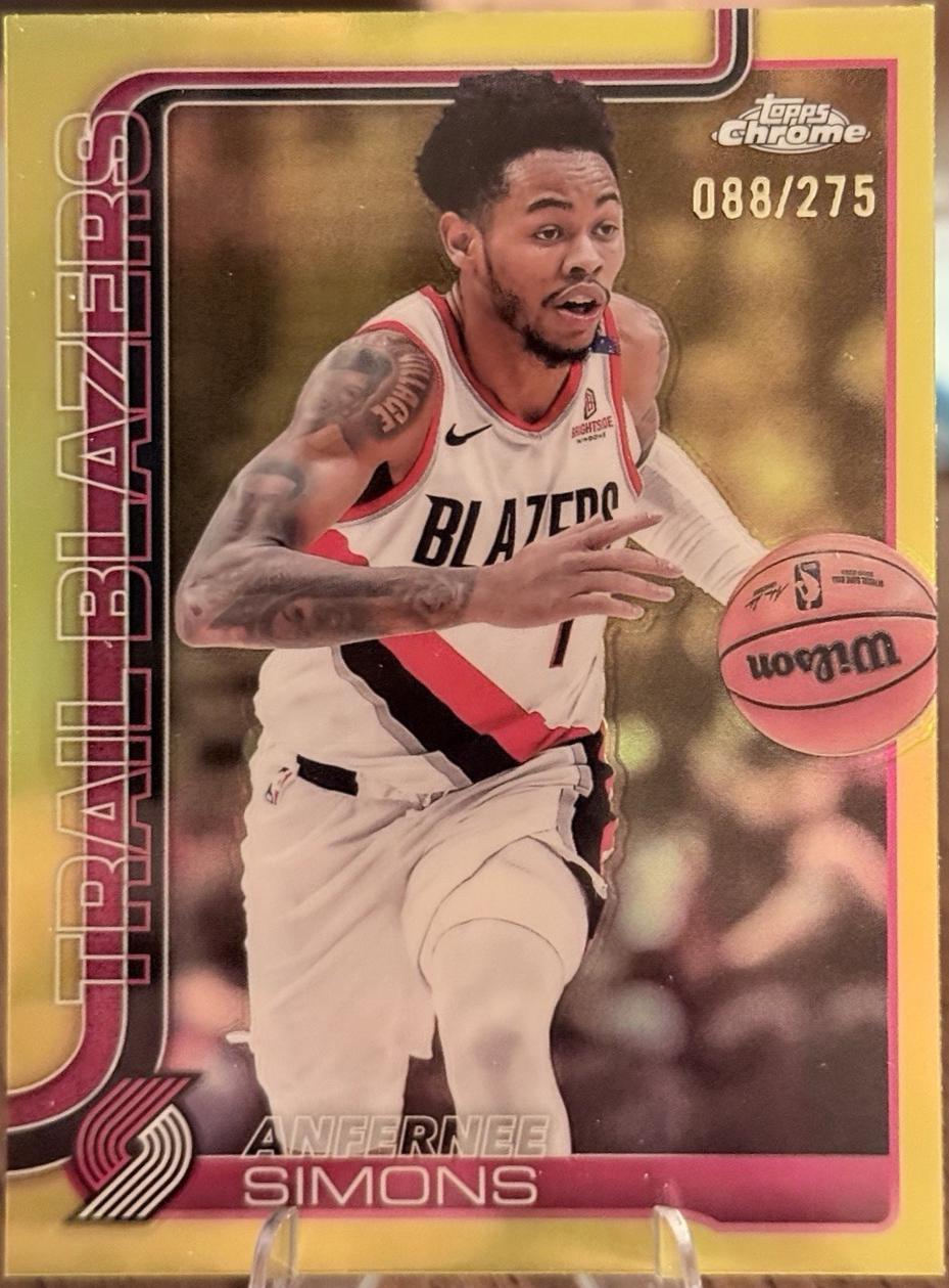 Anfernee Simons [Yellow Refractor] #122