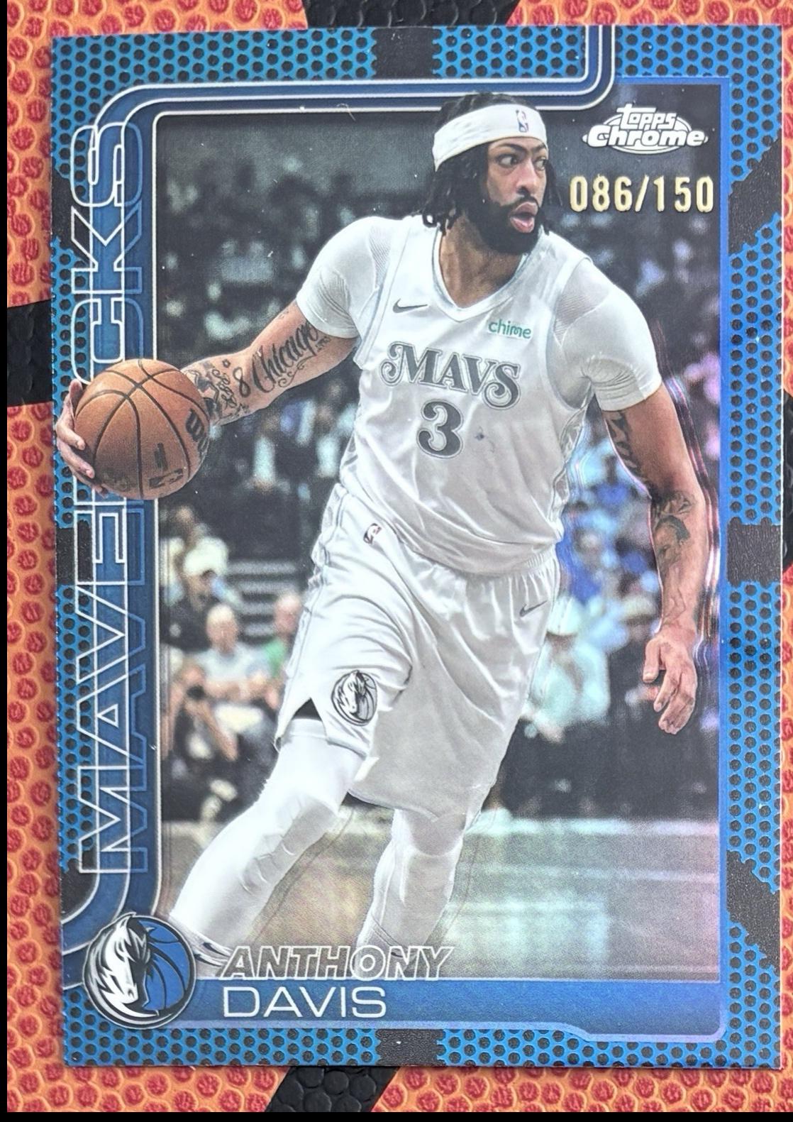 Anthony Davis [Blue Basketball Refractor] #96