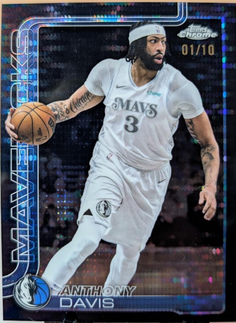 Anthony Davis [Pulsar Black Refractor] #96