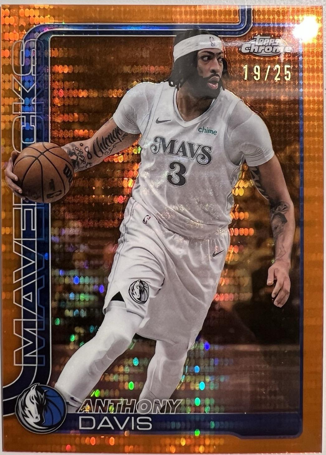 Anthony Davis [Pulsar Orange Refractor] #96