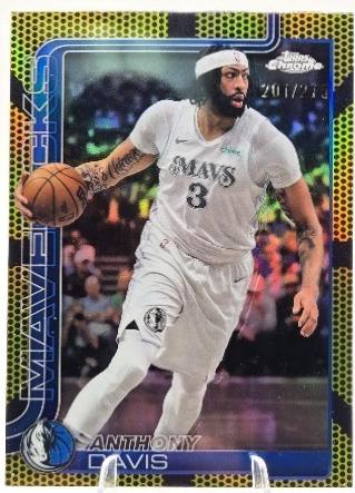 Anthony Davis [Yellow Basketball Refractor] #96