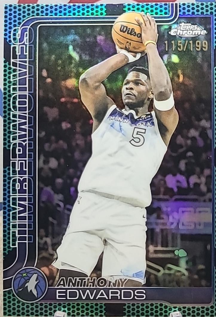 Anthony Edwards [Aqua Basketball Refractor] #151