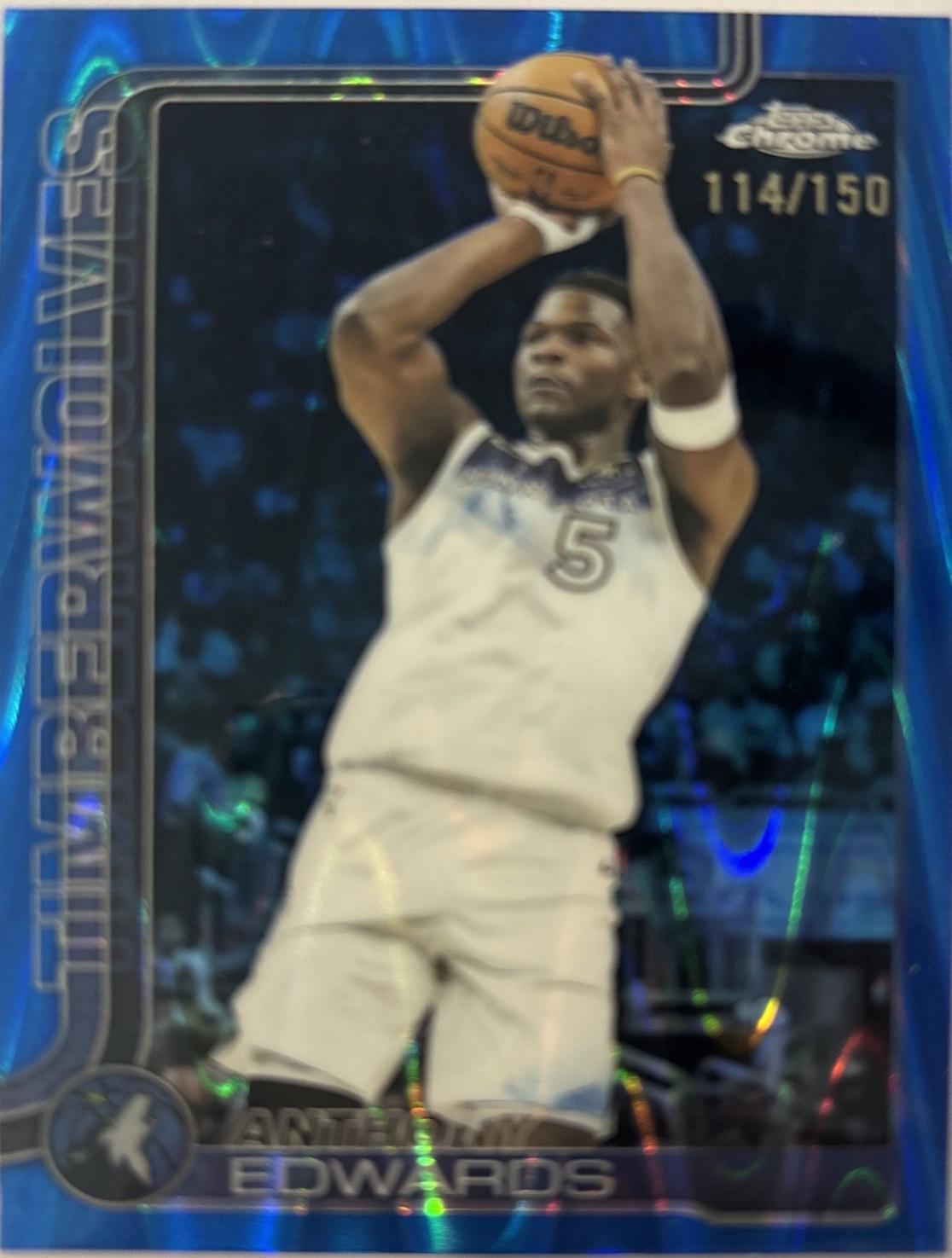 Anthony Edwards [Blue Wave Refractor] #151