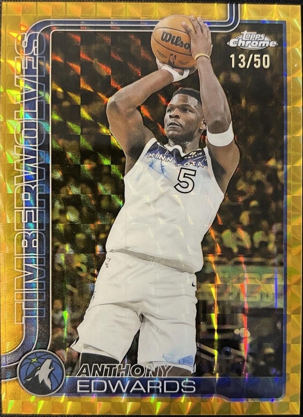 Anthony Edwards [Gold Geometric Refractor] #151