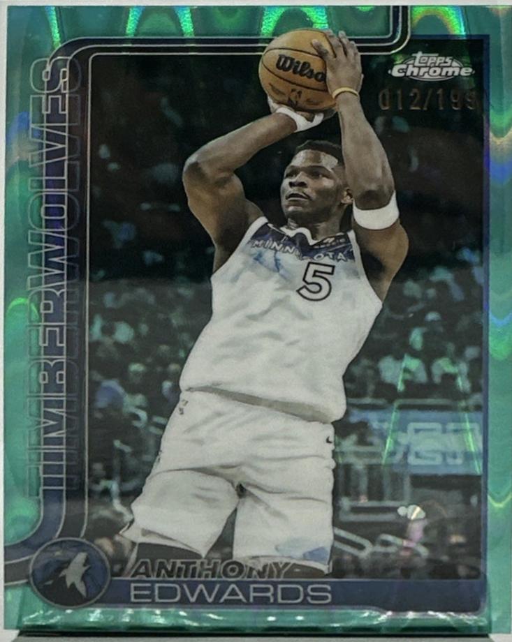 Anthony Edwards [Green Basketball Refractor] #151