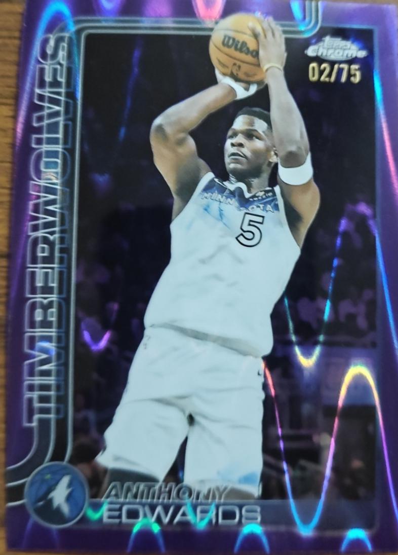 Anthony Edwards [Purple Basketball Refractor] #151