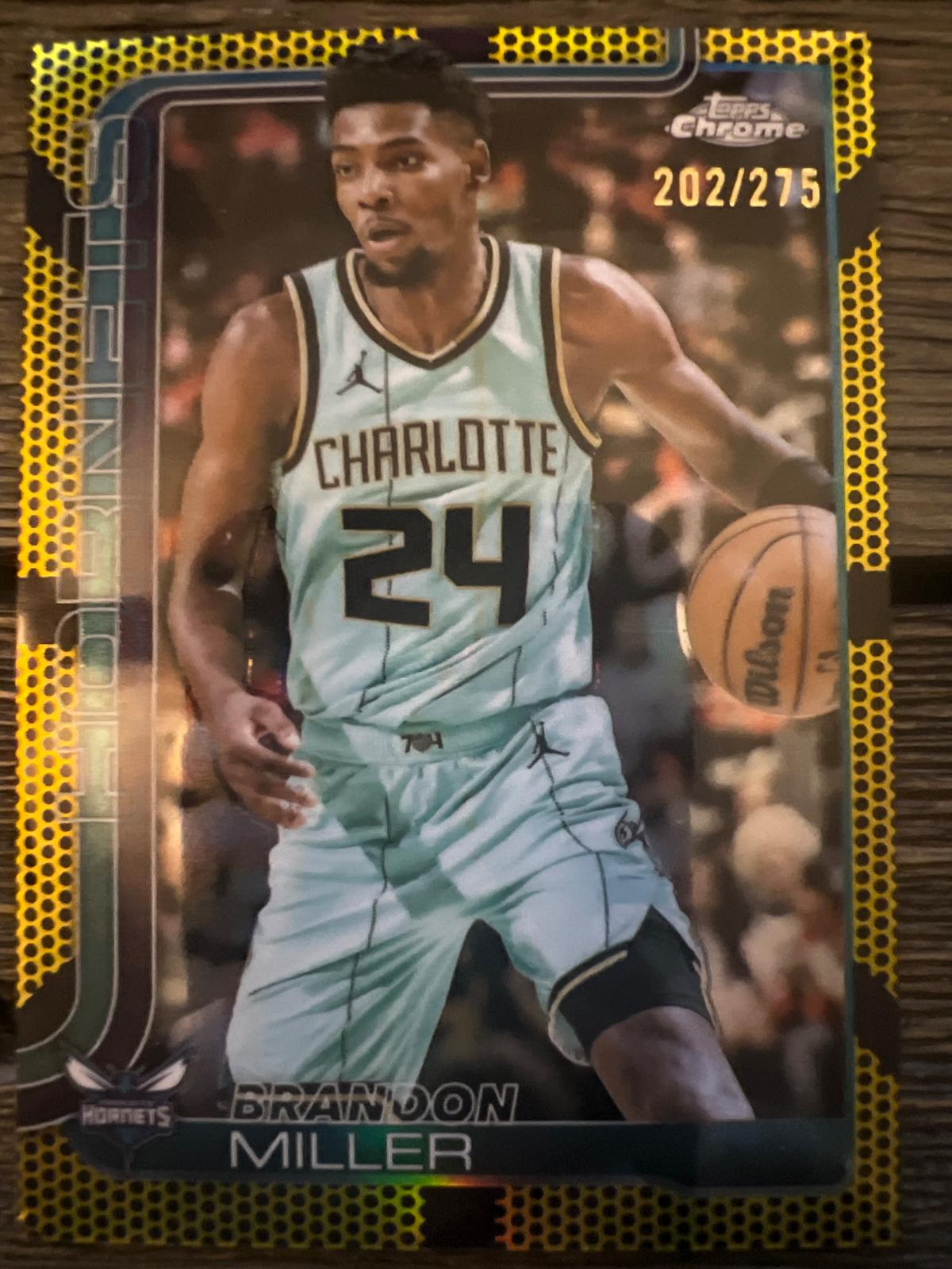 Brandon Miller [Yellow Basketball Refractor] #89