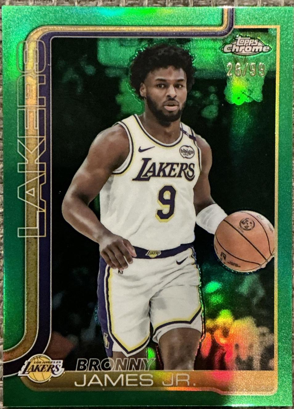 Bronny James Jr. [Green Basketball Refractor] #182
