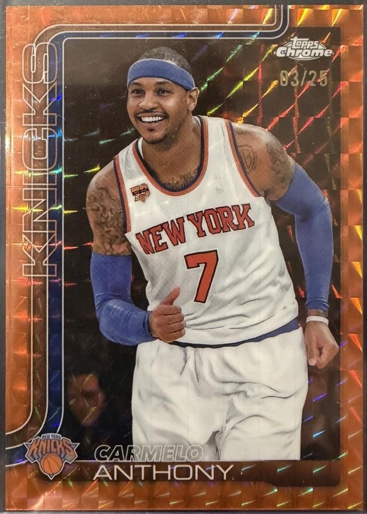 Carmelo Anthony [Orange Geometric Refractor] #248