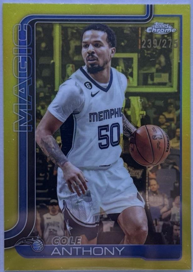 Cole Anthony [Yellow Refractor] #175