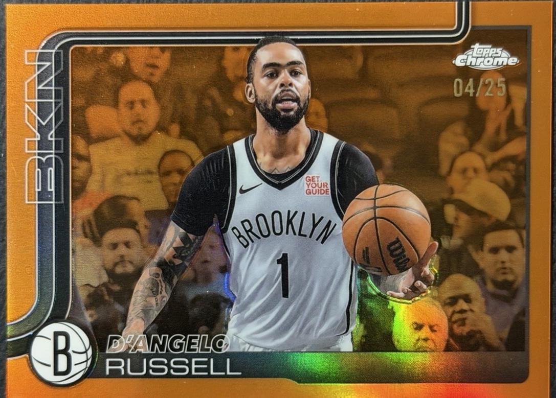 D'Angelo Russell [Orange Basketball Refractor] #79