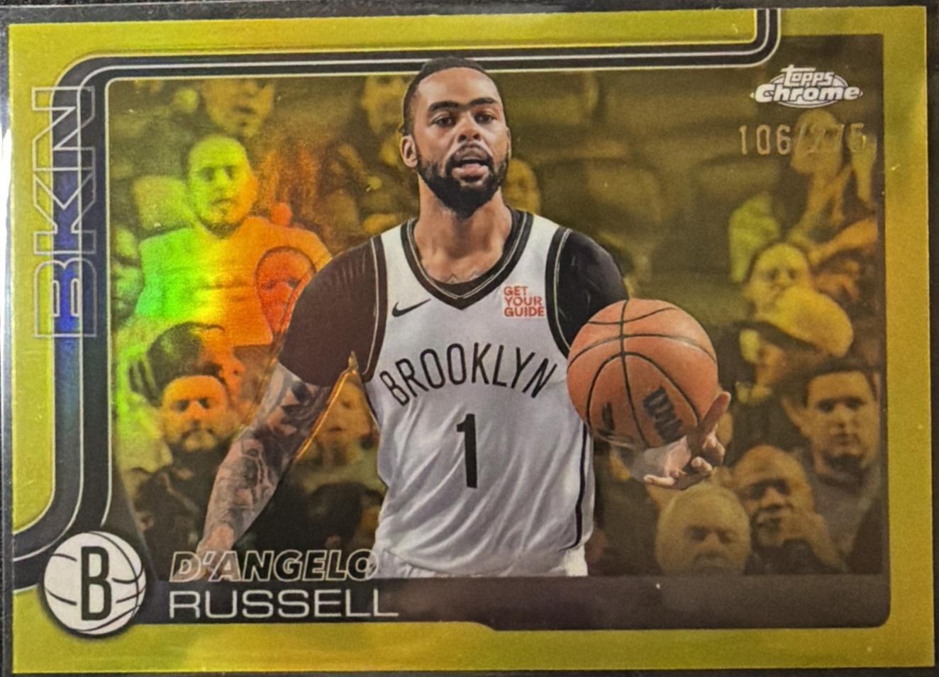 D'Angelo Russell [Yellow Refractor] #79