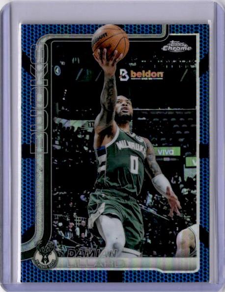 Damian Lillard [Blue Basketball Refractor] #153