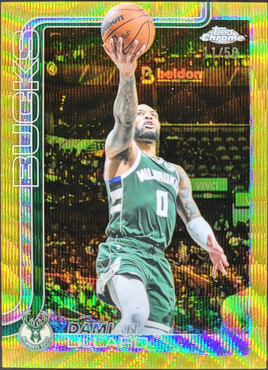 Damian Lillard [Gold Wave Refractor] #153