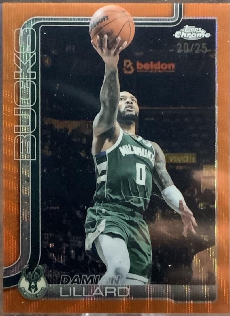 Damian Lillard [Orange Basketball Refractor] #153