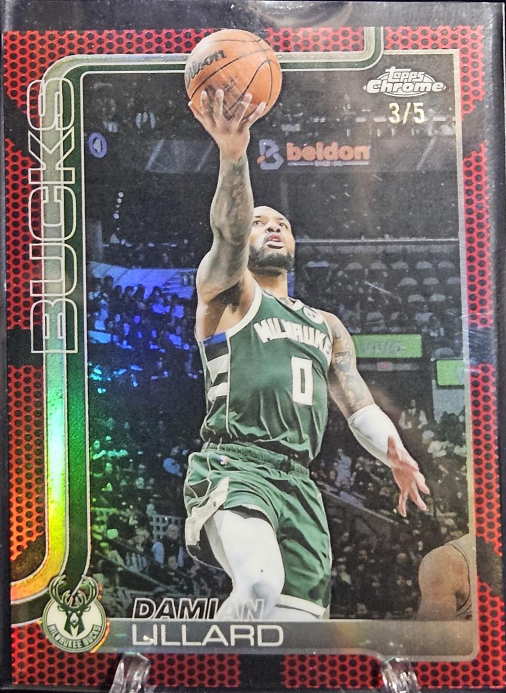 Damian Lillard [Red Basketball Refractor] #153